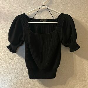 French Connection bubble sleeve short sleeve sweater size medium